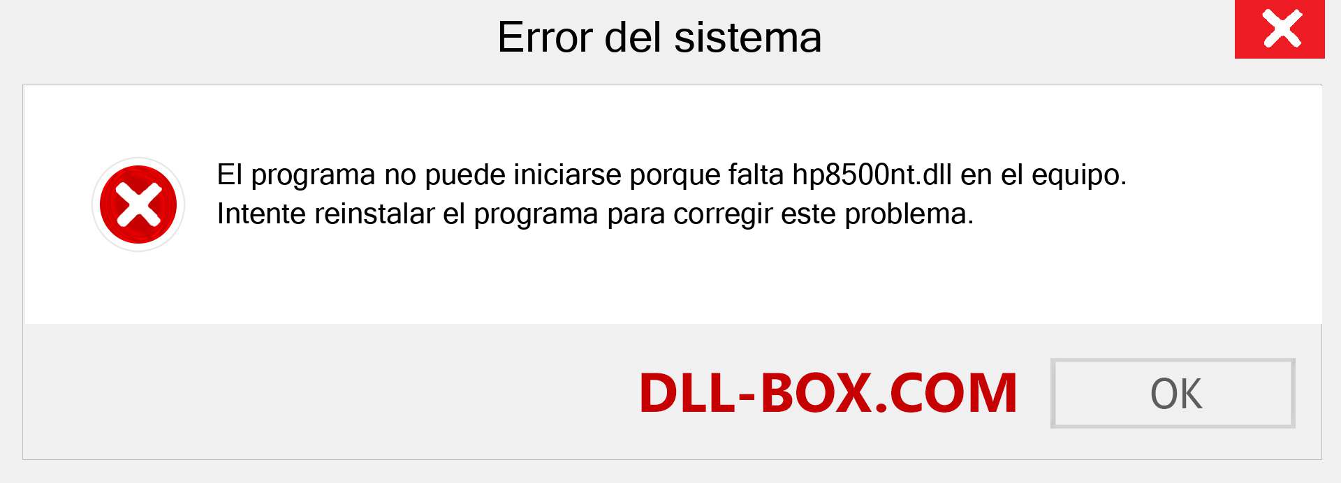 ¿Falta el archivo hp8500nt.dll ?. Descargar para Windows 7, 8, 10 - Corregir hp8500nt dll Missing Error en Windows, fotos, imágenes